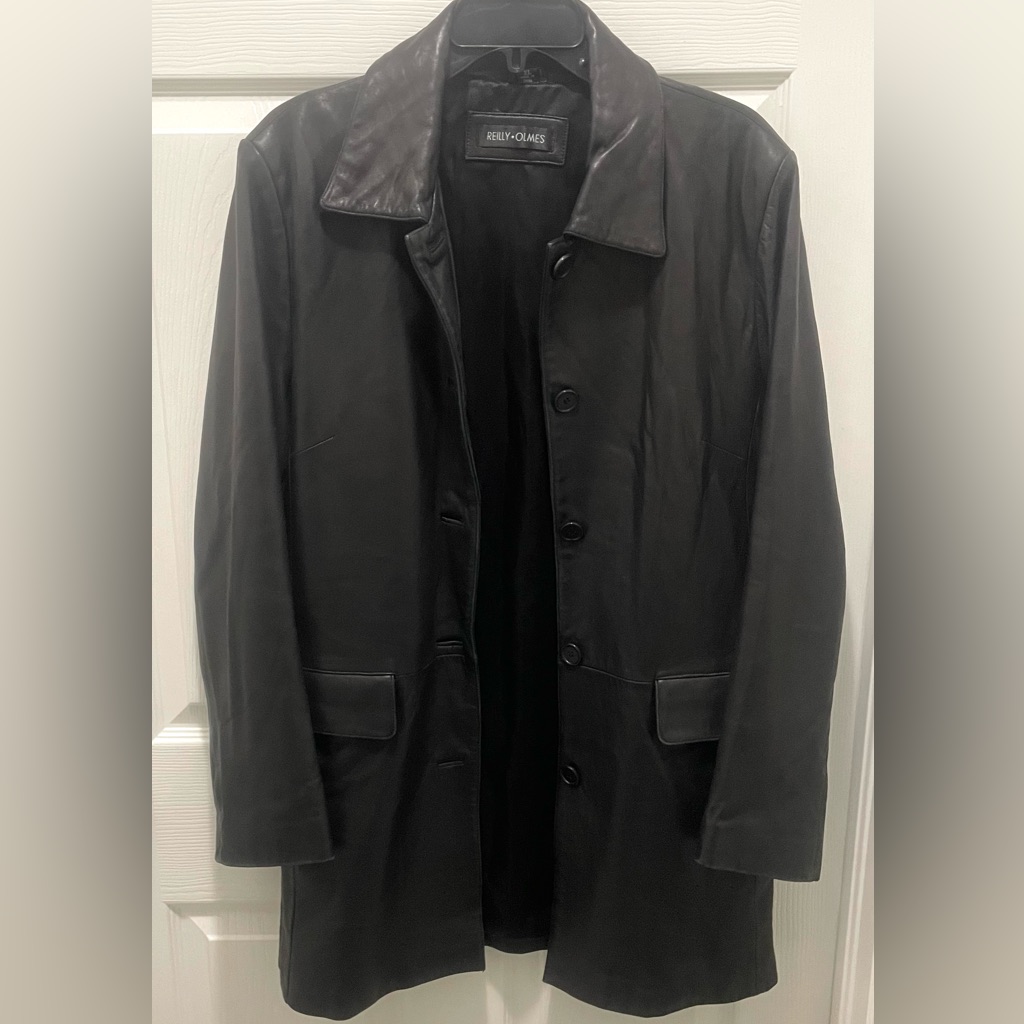 Reilly Olmes Leather Coat  Womens  Soft Lamb Skin  Black  Xl  34 Length
